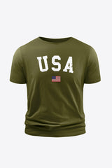 USA Flag Graphic Tee Shirt